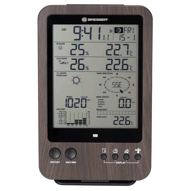 BRESSER extra/vervangend Basisstation voor 7002512 WTW Weerstation in houtoptiek - 7902512