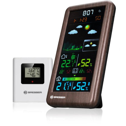 BRESSER Draadloos Weerstation Neomeo V houten look - 7006510