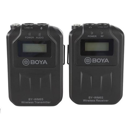 Boya uhf duo lavalier microfoon draadloos by wm6s