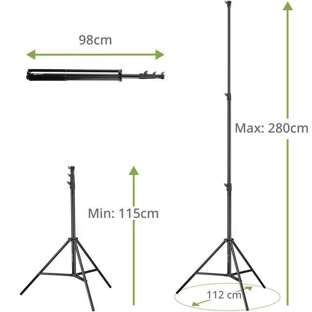 Bresser 2x br tp280 pro 1 statief 280 cm tas