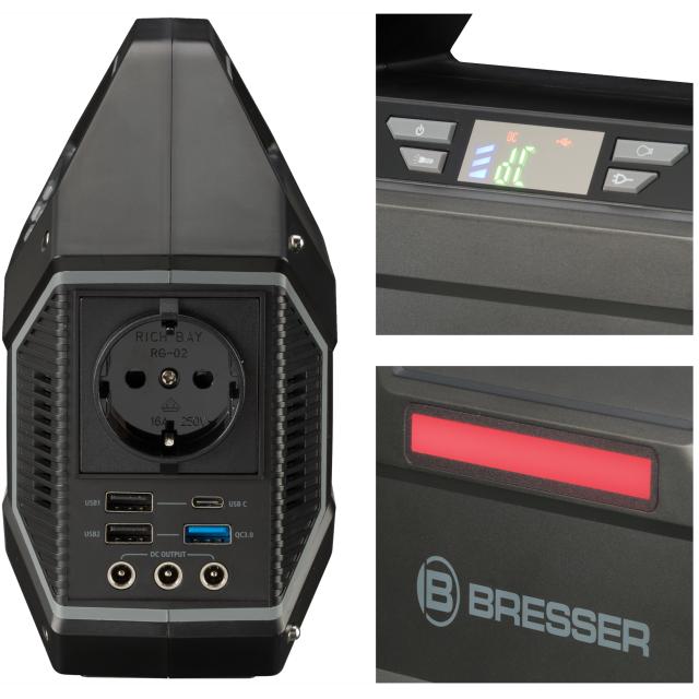 BRESSER Set Portable Powerstation 100 W + Mobiele zonnelader 40 W