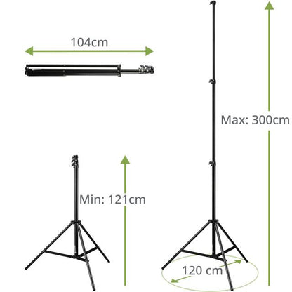 Bresser br tp300r lampstatief 300cm