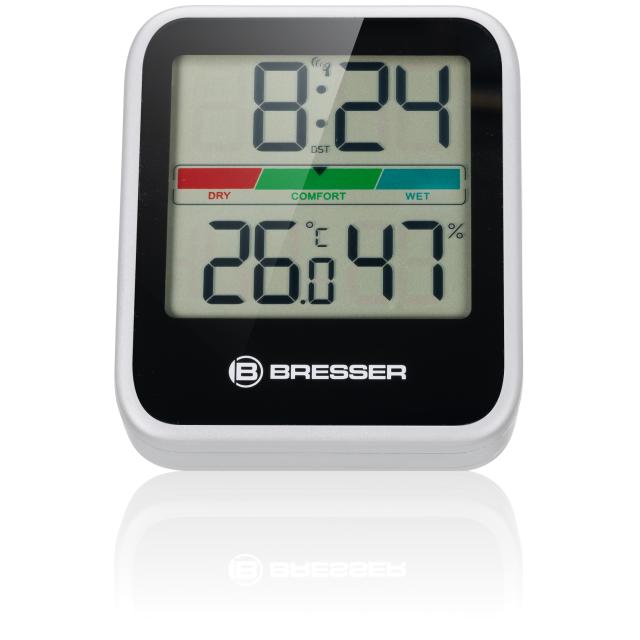 Bresser climate monitor thermo hygrometer dcf set van 3 wit