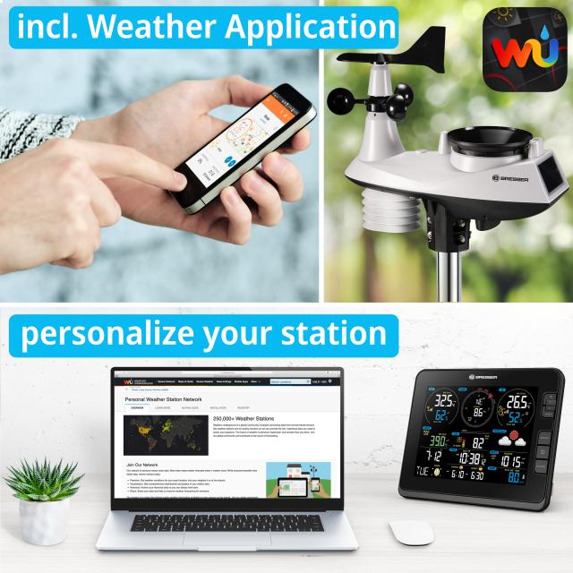 Bresser profi wlan weerstation 7 in 1 incl extra basisstation