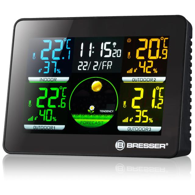 Bresser thermo hygro quadro nlx thermo hygrometer met 3 buitensensoren