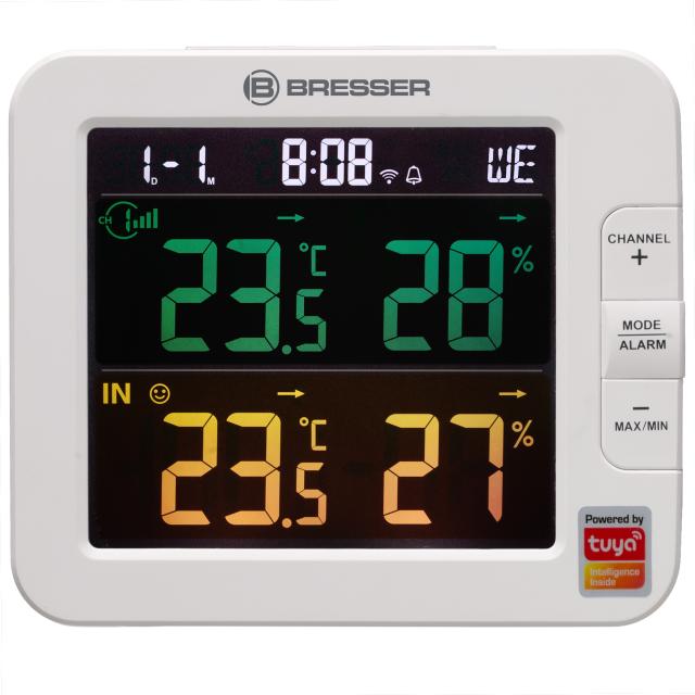 Bresser tuya smart home 7 kanaals slimme thermo hygrometer