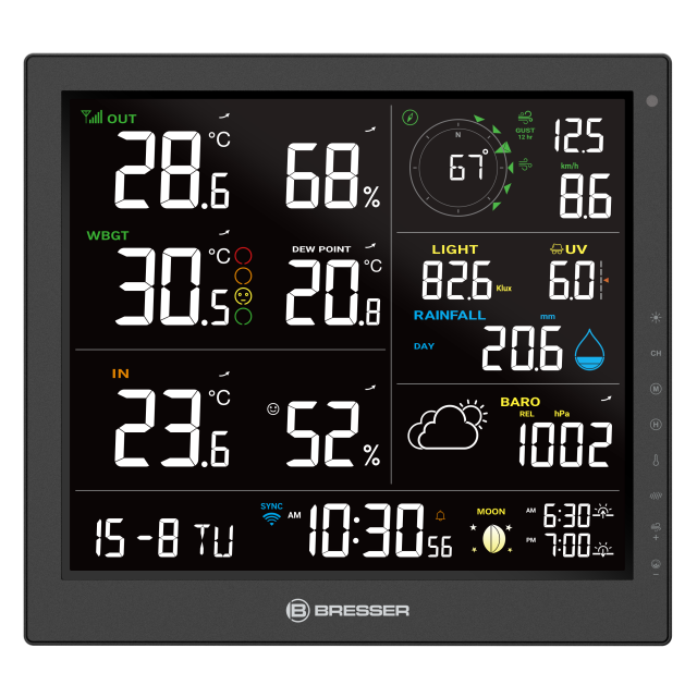 BRESSER 8-in-1 MeteoTemp JW WiFi-weerstation - 7004406