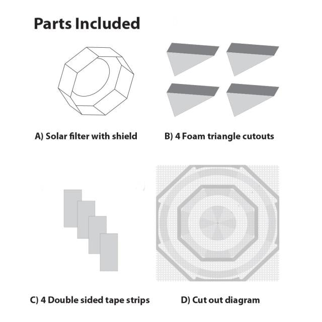 EXPLORE SCIENTIFIC Sun Catcher Zonnefilters voor 60-80mm Telescopen