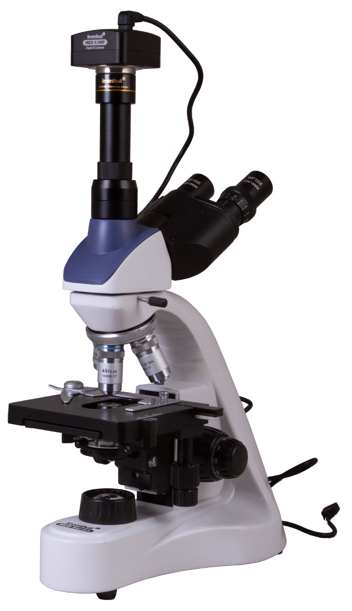Levenhuk med d10t digitale trinoculaire microscoop