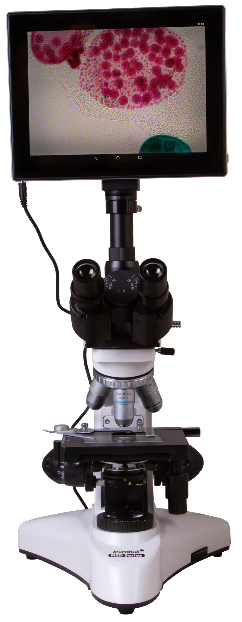 Levenhuk med d25t lcd digitale trinoculaire microscoop