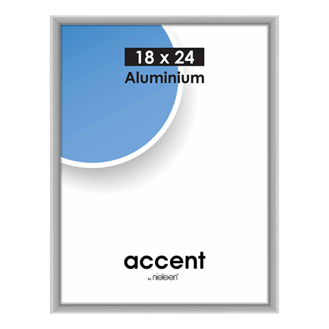 Nielsen Fotolijst 53424 Accent Mat Zilver 18x24 cm