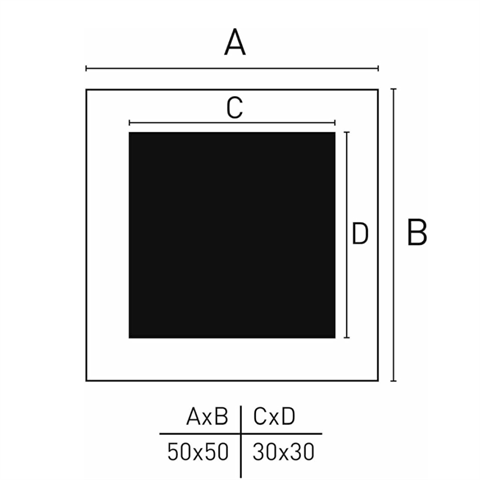 nielsen-fotolijst-8988054-apollon-wit-50x50-30x30-cm - 4012292779638