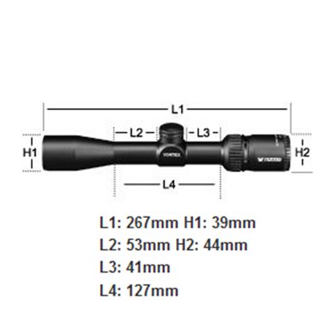 Vortex Crossfire II 2-7x32 Richtkijker Scout Scope, V-Plex Recticle (MOA)