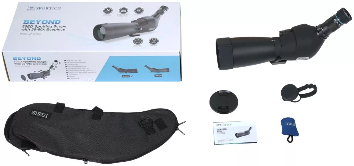 Sirui Sportich S6080A-BK Spotting Scope 20-60x80
