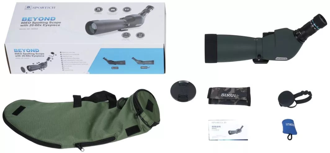 Sirui Sportich S6080A-GN Spotting Scope 20-60x80