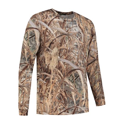 Stealth gear t shirt lange mouw camo rietprint maat s