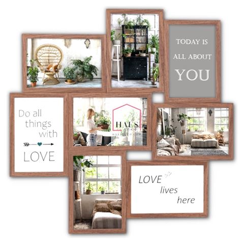 Zep Multi Fotolijst MP150 Stockholm Dark Brown 8x10x15 cm - 686528