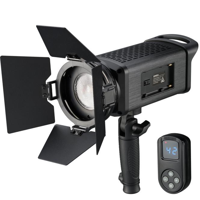 BRESSER SP-60 draagbare 60W LED Fresnellamp met afstandsbediening