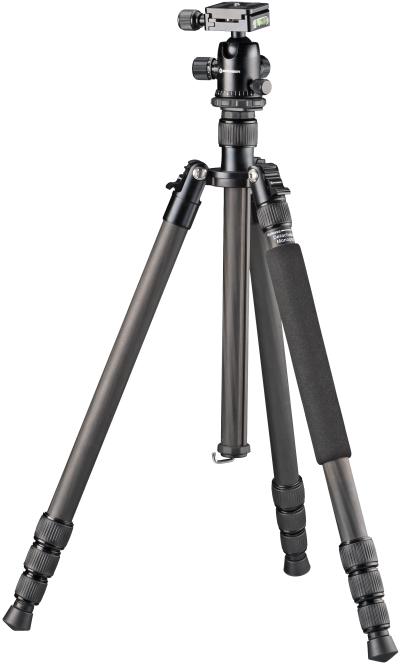 BRESSER BR-2504X8C-B1 Carbon Camerastatief tot 10 kg gebruikbaar als Driepoot, Eenpoot- en Vloerstatief