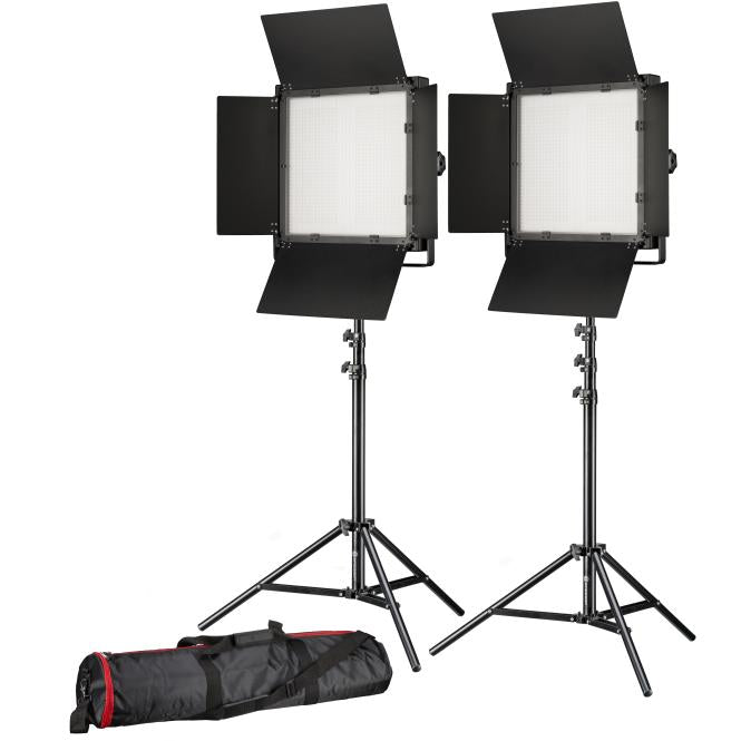 BRESSER LED Foto-Video Set 2x LS-900 54W/8.860LUX + 2x Statief