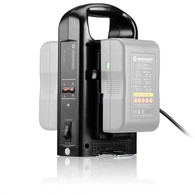 BRESSER BR-RL2KS Lader voor 2 V-Lock Accu