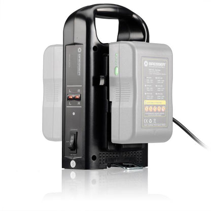 BRESSER BR-RL2KS Lader voor 2 V-Lock Accu
