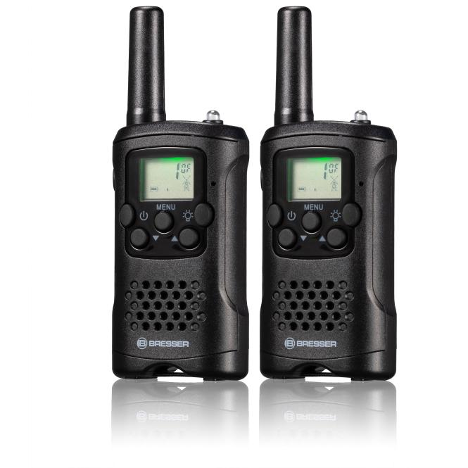 BRESSER FM Walkietalkie in Set van 2 met een groot Bereik tot 6 km en Handsfree-Functie (Duits)