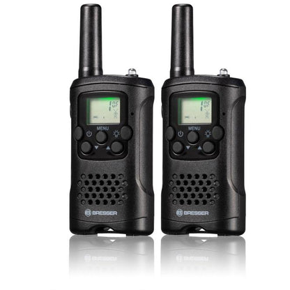 BRESSER FM Walkietalkie in Set van 2 met een groot Bereik tot 6 km en Handsfree-Functie (Duits)