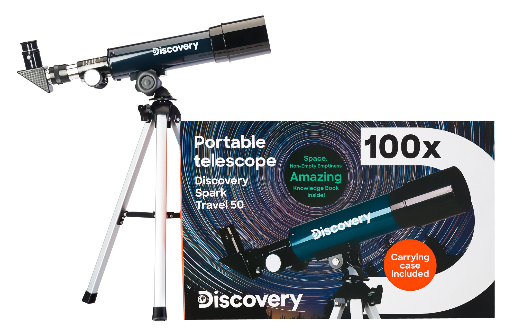 Levenhuk Discovery Spark Travel 50 Telescoop met boek