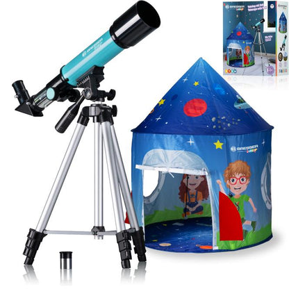 BRESSER JUNIOR Lenzentelescoop 50/360 met tent (blauw)
