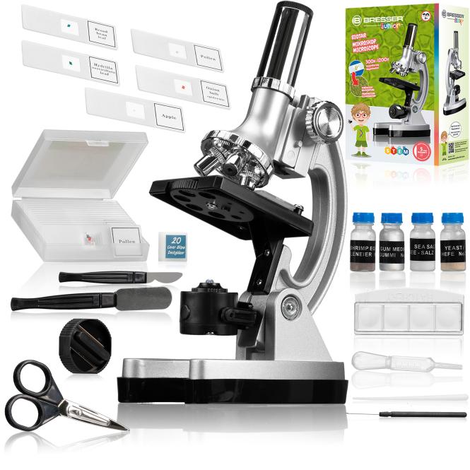 BRESSER JUNIOR Microscoop Set Biotar 300x-1200x