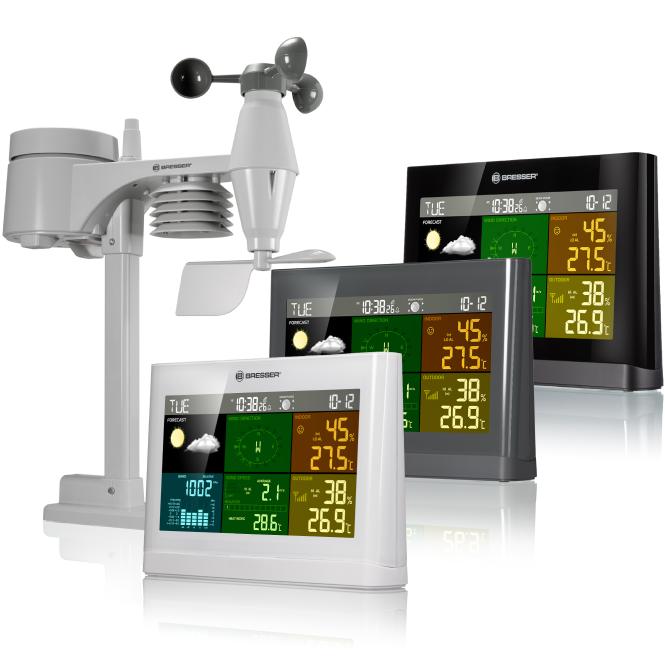 BRESSER 5-in-1 Comfort Weercenter met Kleurendisplay (athrazit)