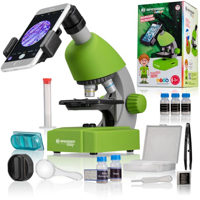 BRESSER JUNIOR Microscoop 40x-640x (groen)