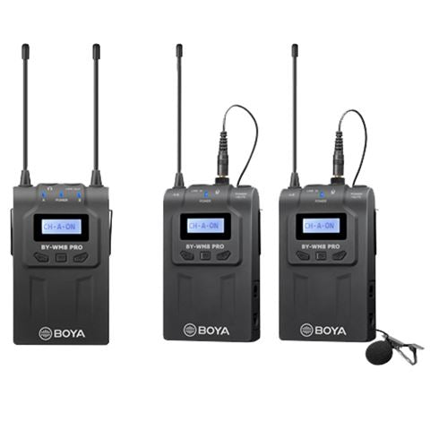 Boya uhf duo lavalier microfoon draadloos by wm8 pro k2 full