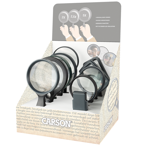 Carson voorraad set voor display met 5x 10 loepen ful