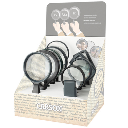 Carson voorraad set voor display met 5x 10 loepen ful