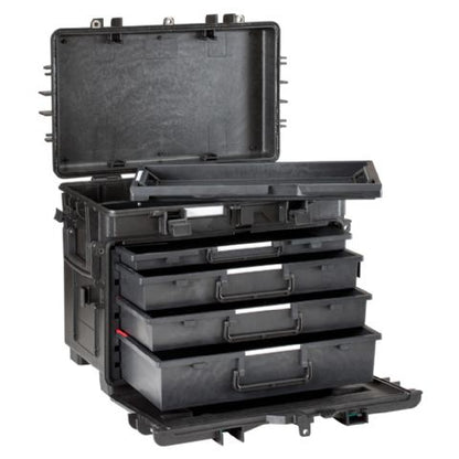 Explorer cases 5140 trolley zwart met ledige lades full