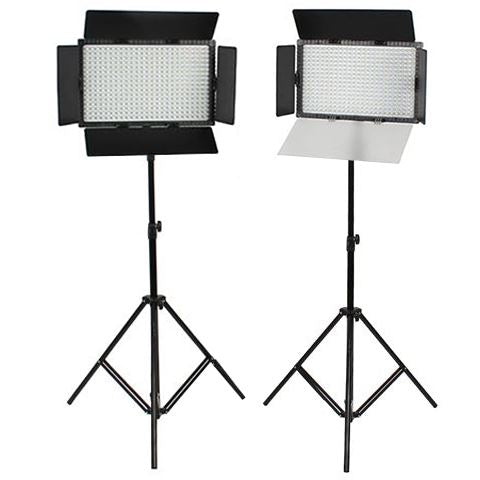 Falcon eyes led lamp set dimbaar dv 384ct met statie