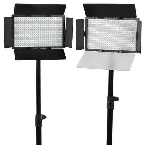 Falcon eyes led lamp set dimbaar dv 384ct met statief ful