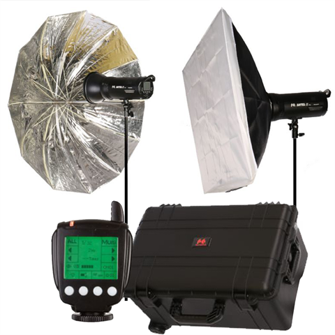 Falcon eyes studioflitsset satel two kit op accu voor nikon full