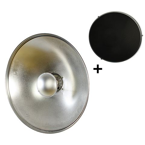 Studioking beauty dish zilver sk bd550 55 cm met honingraat full 573105 h