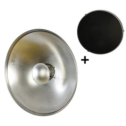 Studioking beauty dish zilver sk bd550 55 cm met honingraat full 573105 h