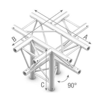 Studioking truss t kruis 90 graden 5 wegs apex omlaag ful